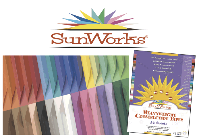 Pacon SunWorks 12 x 18 Construction Paper Bright White 50 Sheets