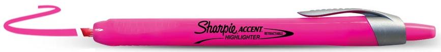 Sharpie 27009 Accent Hi-lighter - Pocket Style-Pink - 12/pkg - 